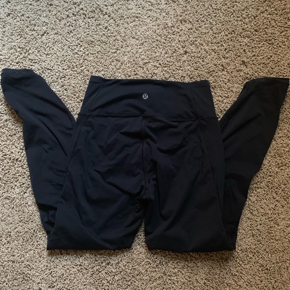 lululemon athletica Pants - lululemon black leggings w/ mesh on the sides